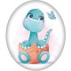 Dinosaurier Egg Dekokissen 37x34 cm Velours