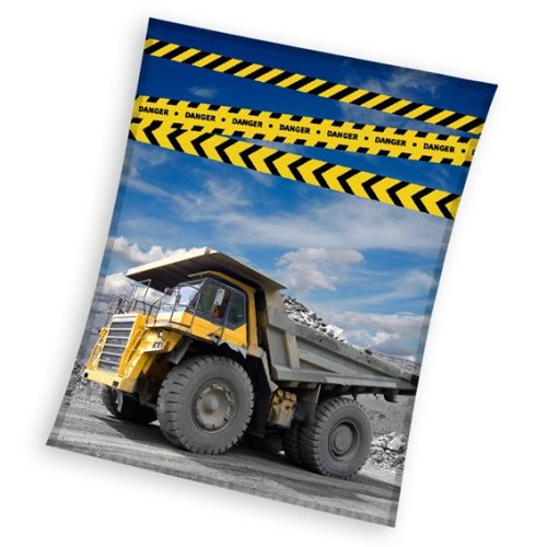 Baustelle Danger coral fleece Polar-Decke 130x170cm