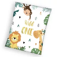 Tiere Wild One Korallenfleece Polardecke 110x140cm