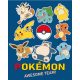 Pokémon Awesome Team Coral Fleece Decke 130x160cm