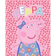 Peppa Wutz Dots Flanell-Fleecedecke 130x160cm