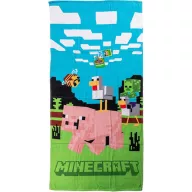 Minecraft Piggy Ride Badetuch, Strandtuch 70x140cm