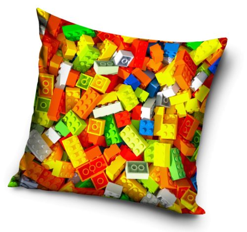 Lego gemustert Bricks Kissenbezug 40x40 cm Velour