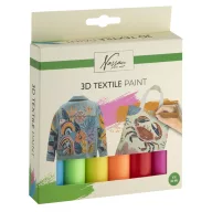 Farbe Nassau 3D Neon Textilfarbe Set 6-teilig