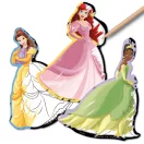 Disney Prinzessin Fairytale Kratzer Kunst-Aufkleber, 5 Stück