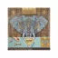 Elefant Gold Diamant-Malerei auf Leinwand 30x30 cm