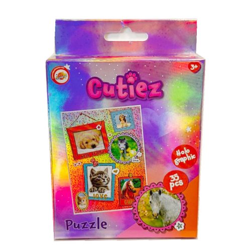 Tiere Cutiez Holografisches Mini-Puzzle 35 Teile