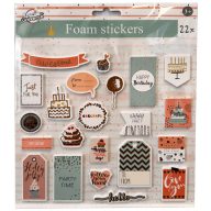 Farbe Party Time schwamm sticker 22er Set