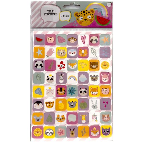 Tiere Melon Aufkleber-Set 112 Stk