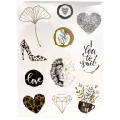 Farbe Black&Gold Sticker-Set 3 Bögen