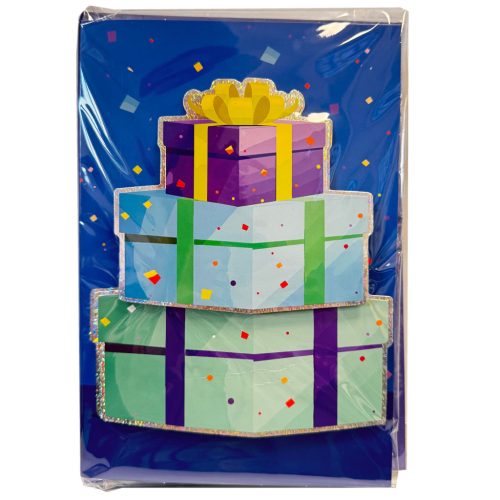 Farbe Blue Geschenk 3D Grußkarte