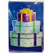 Farbe Blue Geschenk 3D Grußkarte