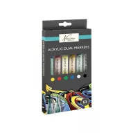Farbe Nassau 6-teiliges Acryl-Doppelfilzstift-Set