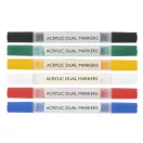 Farbe Nassau 6-teiliges Acryl-Doppelfilzstift-Set