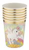Einhorn Rainbow Pappbecher, 6 Stück, 250 ml