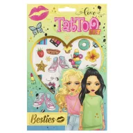 Farbe Besties Love Mädchen-Tattoo-Set 2 Blätter
