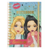Farbe Besties Duo Mädchen Spiralnotizbuch, Heft A5