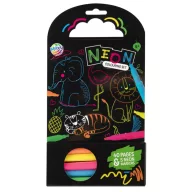Tiere Neon Malbuch mit Filzstift 40 Seiten