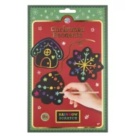   Weihnachten Rainbow Scratch-Kratzbilder Dekorationen 9 Stück