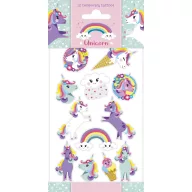 Einhorn Rainbow Set mit 12 Tattoos