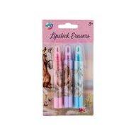 Pferd Heart Lippenstift-förmiges Radiergummi-Set, 3 Stück