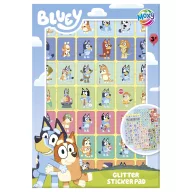 Bluey Friends glitzerndes Stickeralbum mit 8 Seiten