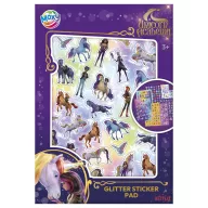   Unicorn Academy Magic glitzerndes Aufkleberalbum mit 8 Seiten