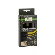 Farbe Nassau Gold&Silver Acrylmarker-Set, 5 Stück