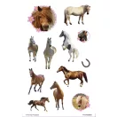 Tiere Flower Tattoo-Set mit 12 Pferdemotiven