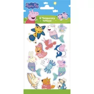 Peppa Wutz Mermaid Tattoo-Set mit 12 Stück