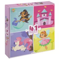 Fantasy Mädchen 4 in 1 Puzzle