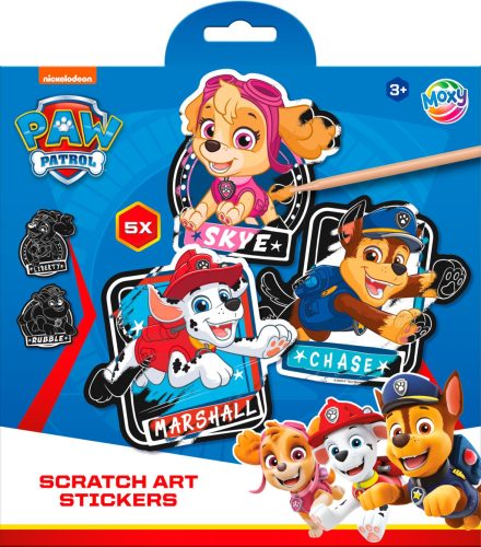 Paw Patrol Team scratch Gravur Aufkleber Set