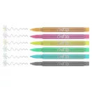 Farbe Metal Konturfilzstift Set, 6 Stück