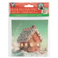   Weihnachten Tree&House 2-teiliges Kartenset mit Diamantmalerei und Umschlägen