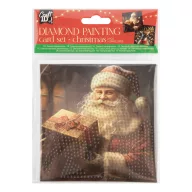   Weihnachten Santa Diamantpunkt 2-teiliges Kartenset mit Umschlag