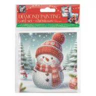  Weihnachten Snowman Diamantmalerei 2-teiliges Kartenset mit Umschlägen