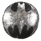 Batman wendbare Paillettenkissen 30 cm