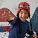 Spiderman Laplander Kinder Mütze