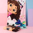 Gabby's Dollhouse Playtime Badetuch, Strandtuch 70x140cm (Schnelltrocknend)