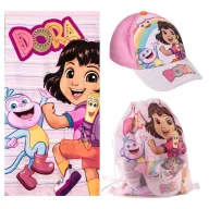   Dora the Explorer Adventure Dora die Entdeckerin Handtuch, Turnbeutel, Baseballkappe Set