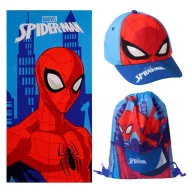   Spiderman City Saver Handtuch, Turnbeutel, Baseballkappe im Set