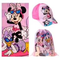 Disney Minnie Daisy Handtuch, Turnbeutel, Baseballkappe Set
