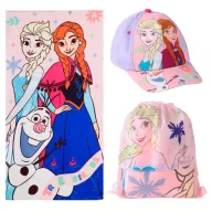   Disney Eiskönigin True Friends Handtuch, Turnbeutel, Baseballkappe Set