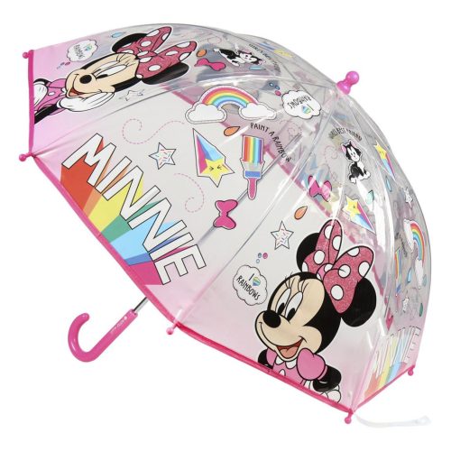 Disney Minnie Paint Kinder transparenter Regenschirm Ø71 cm