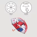 Spiderman Web-Slinger Kinder transparenter Regenschirm Ø71 cm