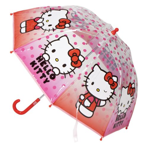Hello Kitty Dots Kinder transparenter Regenschirm Ø71 cm