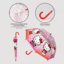 Hello Kitty Dots Kinder transparenter Regenschirm Ø71 cm