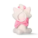 Disney Marie White 3D Plüschfigur mit Aufhänger, Taschenschmuck 13 cm