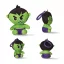 Avengers Hulk 3D Plüschfigur mit Aufhänger, Taschenanhänger 13 cm
