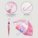 Peppa Wutz Unicorn Kinder transparenter Regenschirm ∅71 cm